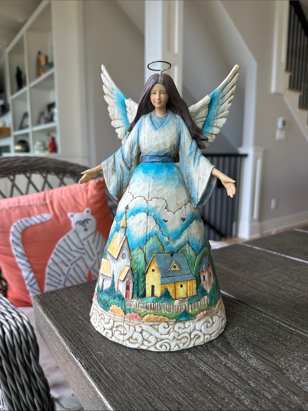 Jim shore collectible hand painted Angel Watcher of Villages and Valleys 114408